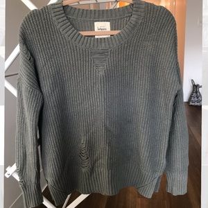 Olive Green Knit Sweater